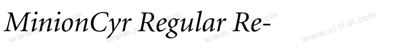 MinionCyr Regular Re字体转换